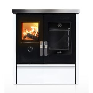 CUISINIERE A BOIS DEVILLE C086AA01 MELISSE 75 BLANC