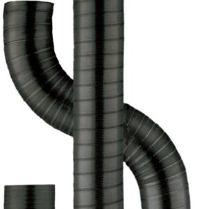 GAINE TECHNOFOC T80 Ø127 1M NOIRE