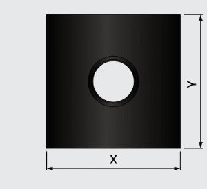 Finition noire 520 x 520 mm pour PVFLEX5050 Ø150