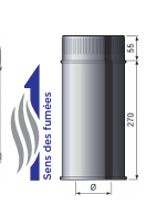 Élément droit 333 mm DW 316 Ø150