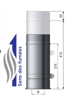 Élément ajustable court 275-415 mm DW 304 / DW 316 Ø150