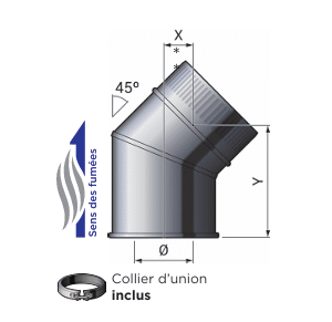 Coude 45º DW 316 Ø150
