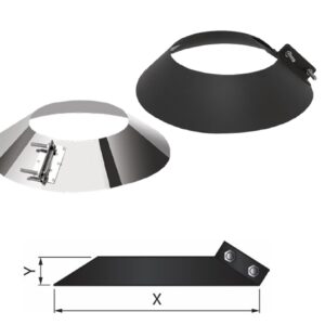 Collet pour solin de toit DW Design 316L/Black DN100